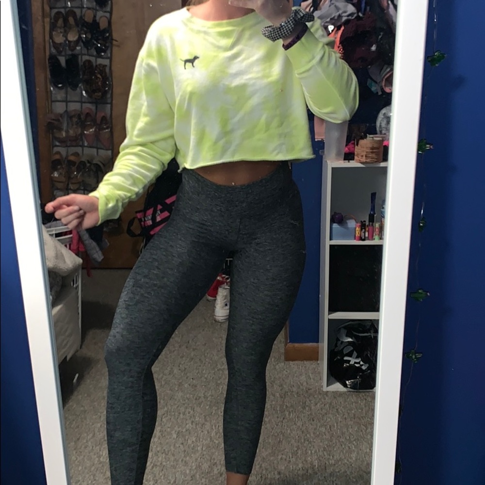 Crew neck cropped sweatshirt